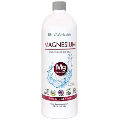 Liquid Ionic Magnesium Supplement (32oz) Digestive Health, Muscle Energy and Bones. Doctor Formulated. Zero Calories. Zero Sugar. by Eniva Health.