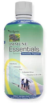 Wellgenix Immune Essentials - 12 in 1 Natural Immune System Support Supplement - Liquid Nutritional Multivitamin - Boosts Immune System and Overall Health For Kids Adults - Fruit Punch Flavor 32 oz