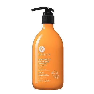 Luseta Hair Growth Shampoo with Turmeric Collagen, Thickening Volumizing Shampoo for Women and Men with Thinning or Oily Hair, Color Safe, Sulfate and Paraben Free, 16.9 Oz