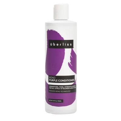 UBERLISS Bond Purple Conditioner for Blonde 10oz - Platinum Blonde Toner - Anti-Brass - Moisturize Strengthen and Tone