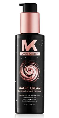 Mycro Keratin Magic Cream Bond Repair Masque 5 Fl Oz - Intense 3-Minute Leave-In Treatment for Bleached, Colored Damaged Hair - Hyaluronic Acid Protein-Peptide