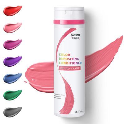 Ivnil Color Depositing Conditioner, Semi Permanent Hair Color Conditioner, Temporary Hair Color Conditioner for Women Men (cotton candy)