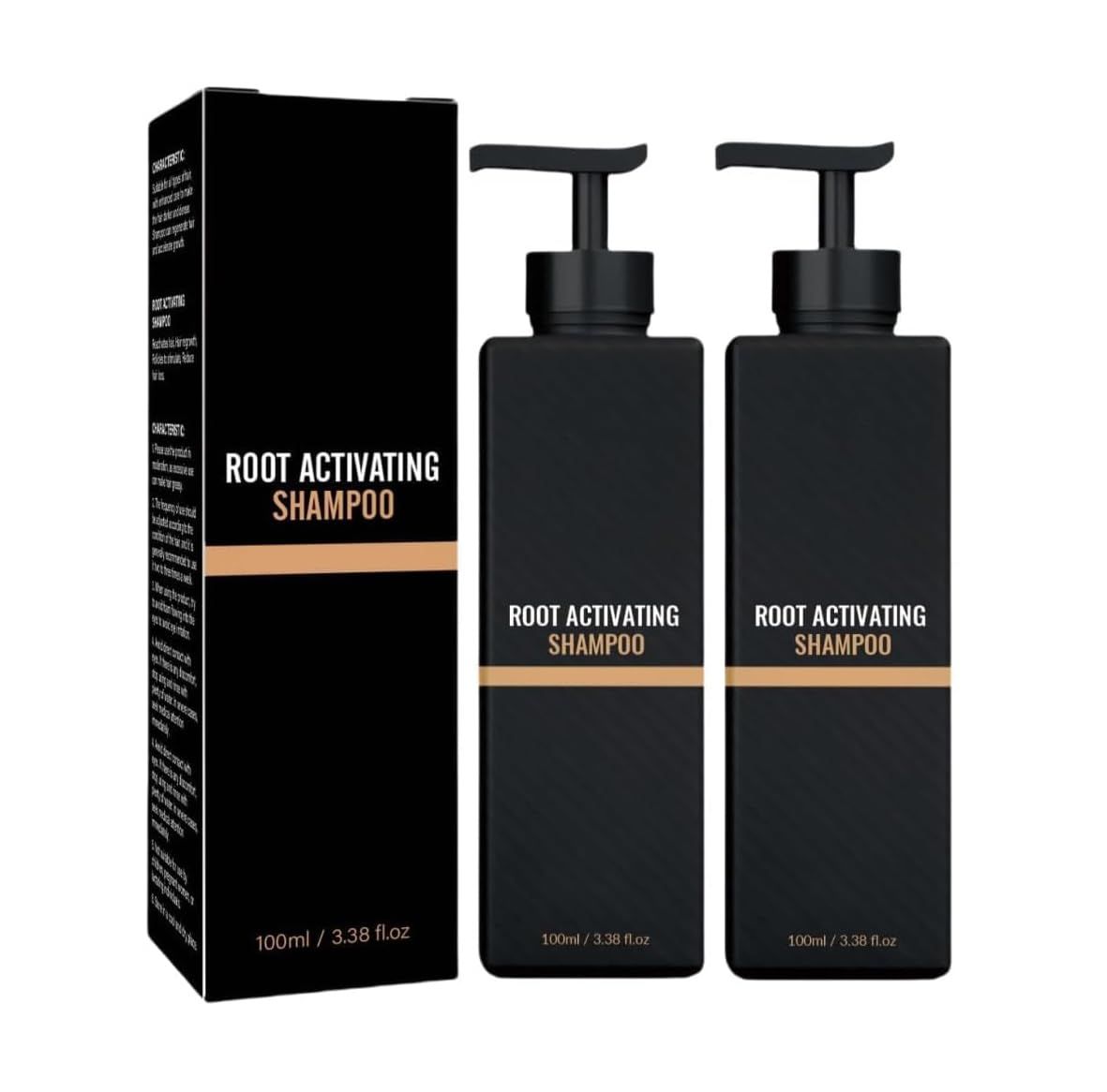Root Activator Shampoo, Natural Hair Regr wth Shampoos for Men Women 2bottles (100ml1 Bottles)