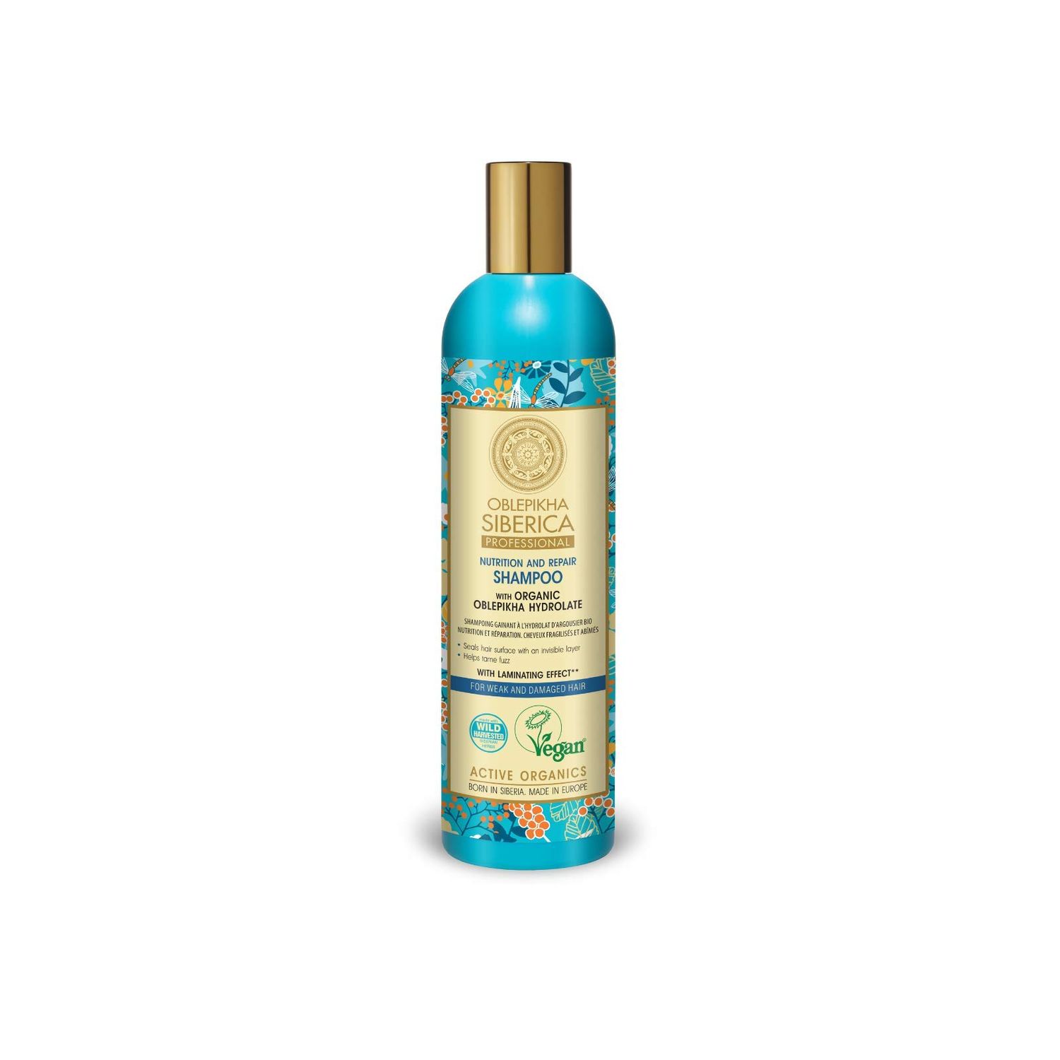 Natura Siberica Oblepikha Shampoo for Weak and Damaged Hair, 400 mL