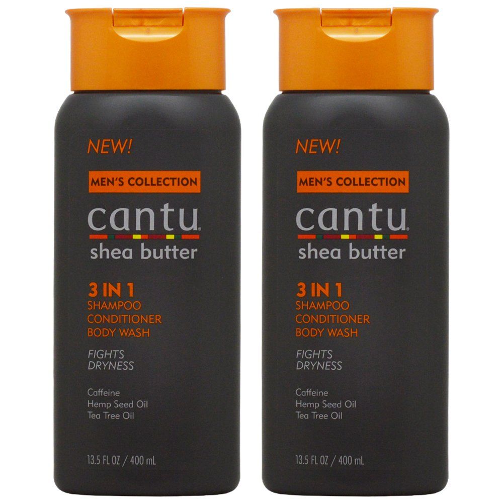 Cantu Men&#39;s 3 In 1 ShampooConditionerBody Wash 13.5oz Pack of 2