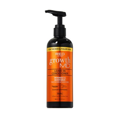 Red by Kiss Growth MD Leave-In Conditioner, Detangle Moisturize Strengthen, 5X Menthol Biotin, Panthenol Niacinamide for Thicker, Fuller Hair, Vegan Formula Cruelty Free, 10 oz
