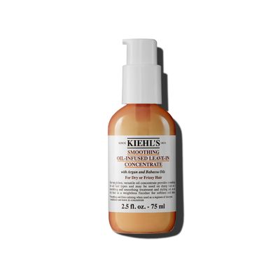 Kiehl&#39;s Smoothing Oil-Infused Leave-In Treatment, Nourishing Hair Oil for Dry or Frizzy Hair, Helps Smooth Frizz and Dry Ends, Boosts Shine, with Argan Oil Babassu Oil - 2.5 fl oz