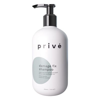 Prive Damage Fix Shampoo - Repair and Strengthen Damaged, Dull or Over Processed Hair from Within Natural Ingredients Vegan Cruelty-Free Color-Safe 12oz