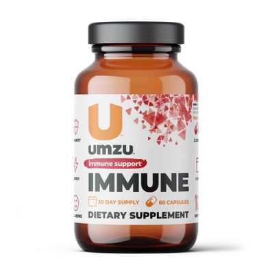 UMZU Immunity Supplement Natural Energy Immune System Support with Vitamin C, D, Elderberry, Zinc, Magnesium Cordyceps (30 Capsules)