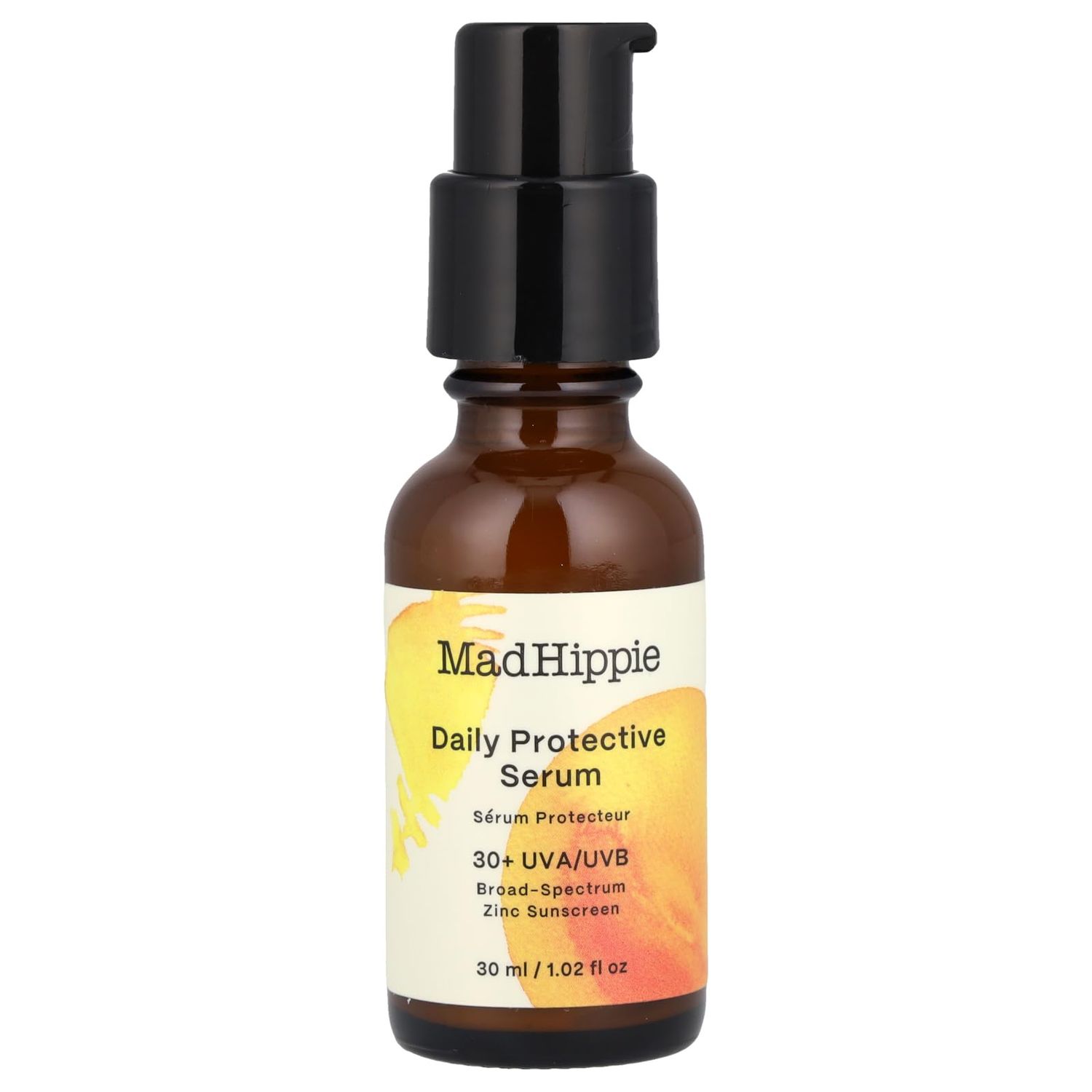 Mad Hippie Daily Protective SPF 30 Serum, Vitamin C Hyaluronic Acid, Zinc Oxide Sunscreen, Reef-Safe, 1.02 Oz
