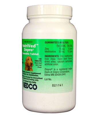 NutriVed ZinPro Chewable Tablets for Dogs (100 count)