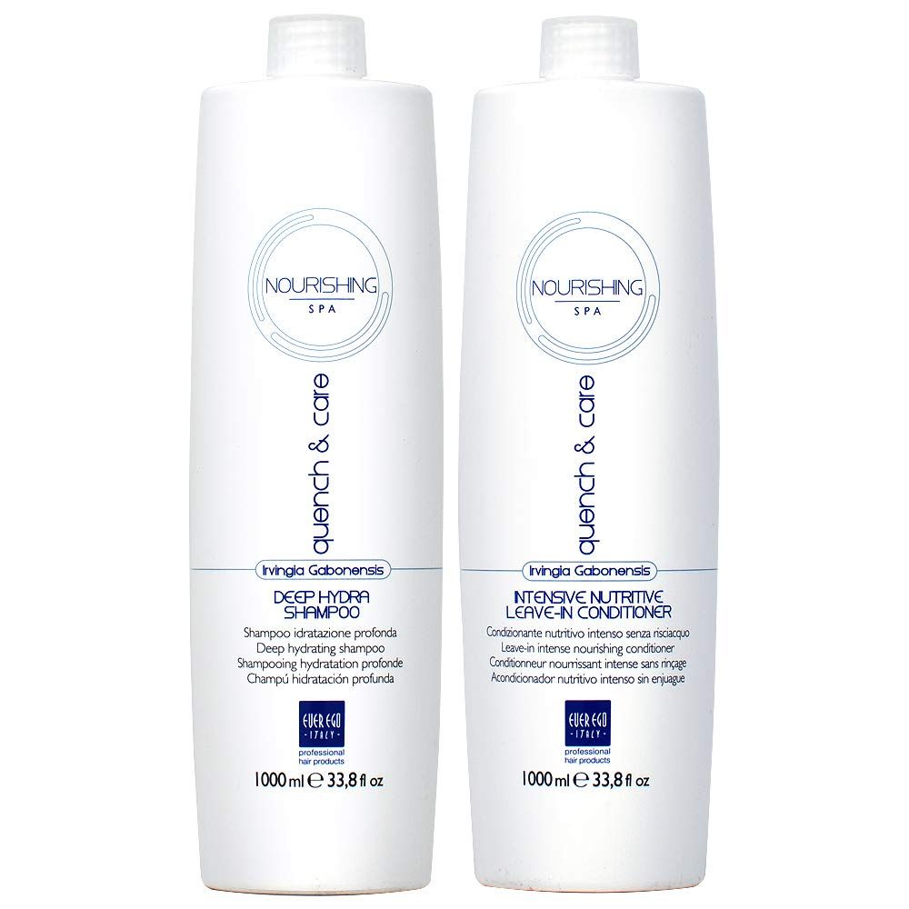 Ever Ego Nourishing Spa Deep Hydra Shampoo Leave-in Conditioner 1000ml 33.8oz