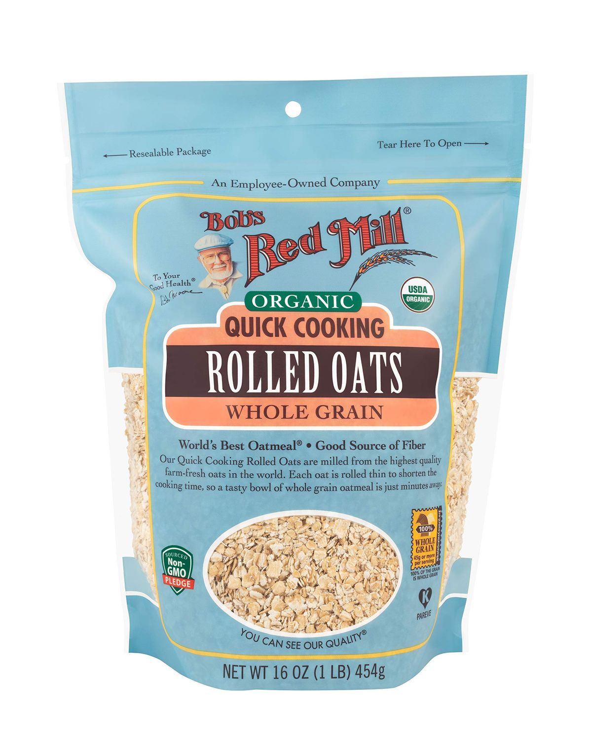 Bob&#39;s Red Mill Organic Quick Cooking Rolled Oats 1 lb (Pack of 2)