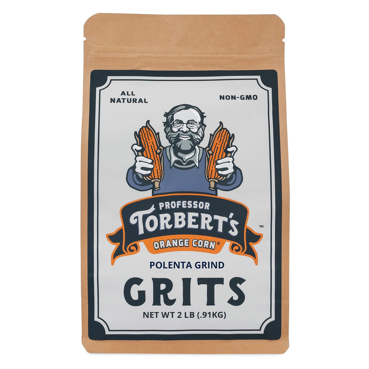 Professor Torbert&#39;s Orange Corn Grits 2lb bag (32oz)