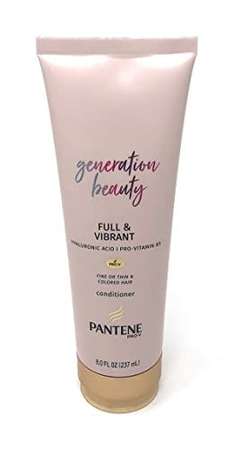 Pantene Pro-V Generation Beauty Full Vibrant Sulfate Free Conditioner with Hyaluronic Acid for Fine or Thin Colored Hair, 8 oz