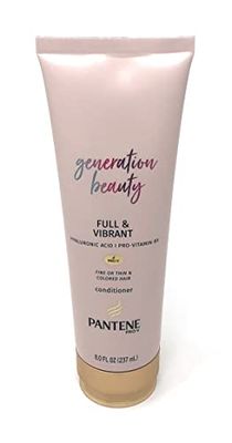 Pantene Pro-V Generation Beauty Full Vibrant Sulfate Free Conditioner with Hyaluronic Acid for Fine or Thin Colored Hair, 8 oz