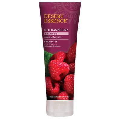 Desert Essence Red Raspberry Shampoo - 8 Fl Ounce - Gloss Shine Enhancing - Strengthens Hair - Removes Everyday Pollutants - Vitamin A C - Calcium - Magnesium