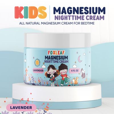 Magnesium Cream for Kids - Supports Sleep Comfort with Aloe Vera, Shea Butter, Dandelion Root Extract Lavender Scented - Made in USA - 4oz