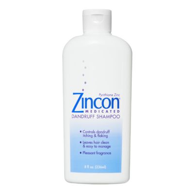 ZINCON Medicated Dandruff Shampoo, for Dry, Itchy Scalp Care Anti-Dandruff with Immediate Soothing Relief - 8 Fl Oz