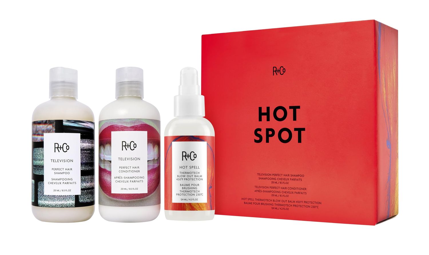 RCo Hot Spot Care Kit TELEVISION Perfect Hair Shampoo Hot Spell Thermo Tech Blow Out Balm