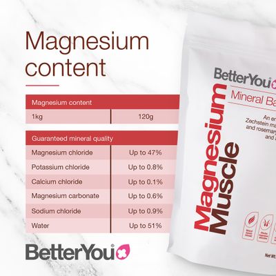 BetterYou Magnesium Muscle Bath Flakes - Mineral Bath Salts for Muscle Recovery - Post-Workout Soak for Sore Muscles - Natural Magnesium - 2.3 lb