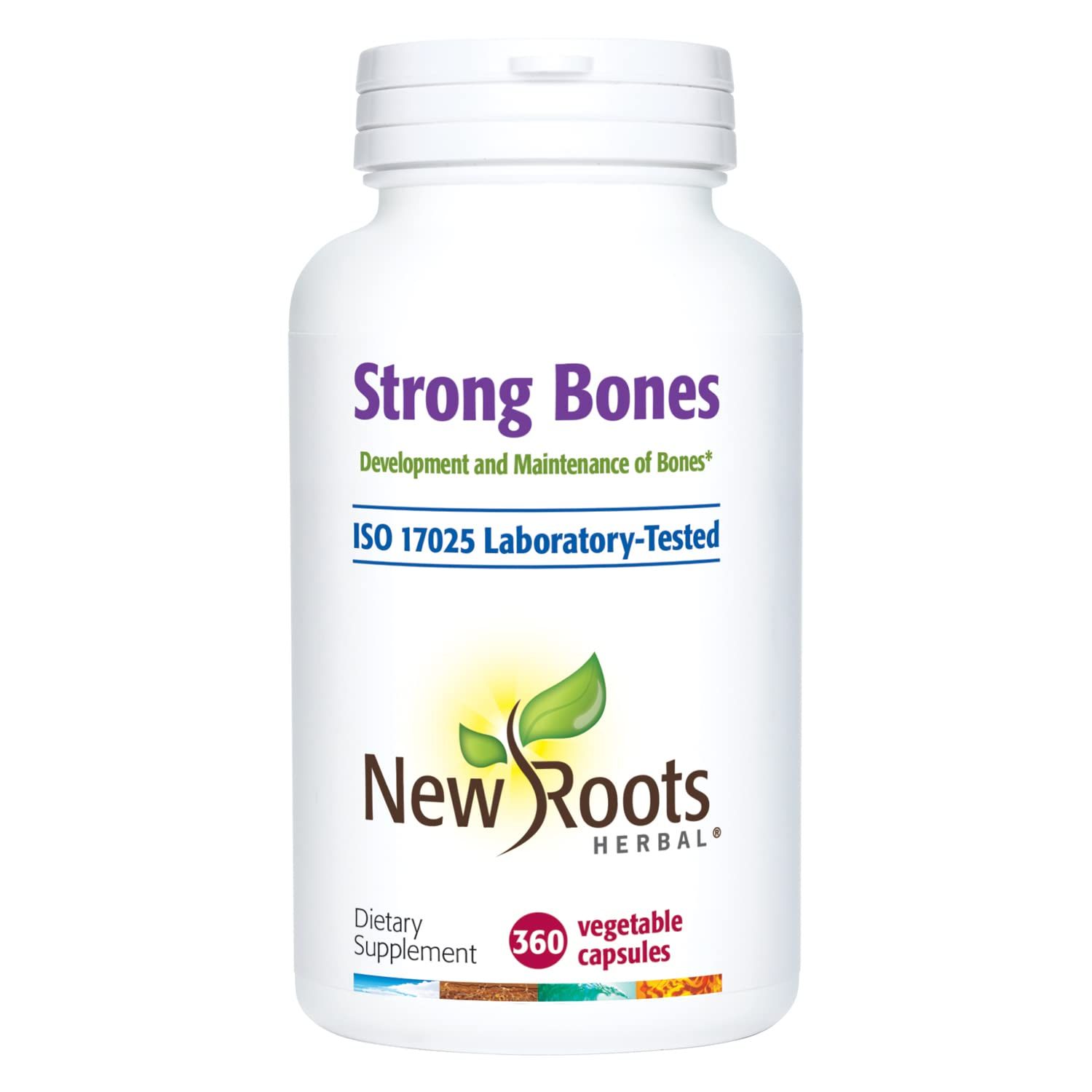 New Roots Strong Bone Supplement with Super Blend 22-Ingredients: Glucosamine Sulfate, Calcium, Magnesium, Turmeric, Vitamin D3, B1, K2, B12, Zinc (360 Veg Caps)