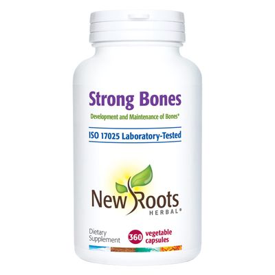 New Roots Strong Bone Supplement with Super Blend 22-Ingredients: Glucosamine Sulfate, Calcium, Magnesium, Turmeric, Vitamin D3, B1, K2, B12, Zinc (360 Veg Caps)