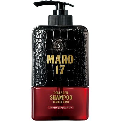 MARO17 Collagen Shampoo Perfect Wash - Mens Shampoo for Hair Growth and Volume - Cleanses Dirt and Unnecessary Sebum - Sulfate Free DHT Blocker and Collagen for Thicker Hair - Gifts for Men