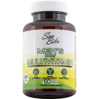 Vitamins for Men-Daily Multivitamins for Men Support for Energy, Immunity, Focus, and Performance. Mens Vitamins A, B12, C, D, E, Zinc, Calcium Magnesium. Men&#39;s multivitamin Vegetable Capsules.