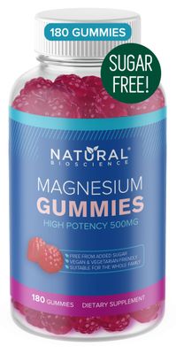 Sugar-Free Magnesium Gummies for Adults - High Potency 500mg Magnesium Supplement, High Absorption Magnesium Citrate Gummies, Vegan Anti-Stress Gummies, Magnesium for Sleep Relaxation, 180 Gummies
