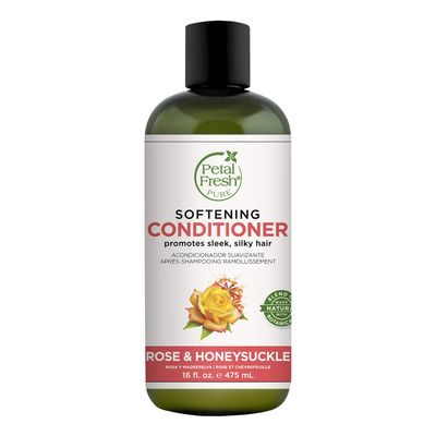 Petal Fresh Pure Softening Rose Honeysuckle Conditioner, Provides Intense Softness, For All Hair Types, Natural Essential Oils, Vegan and Cruelty Free, 16 Fl oz