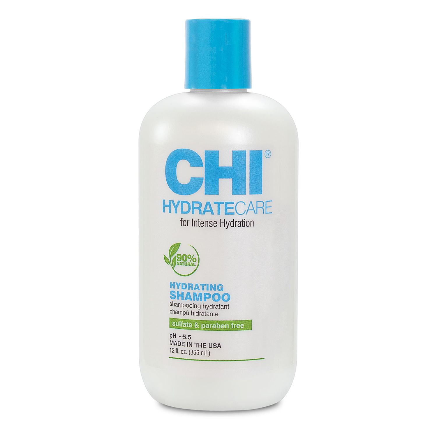 CHI HydrateCare Hydrating Shampoo, Balances Hair Moisture and Protects Against Damage and Hair Breakage, Sulfate, Paraben, Cruelty-Free, 12 Oz