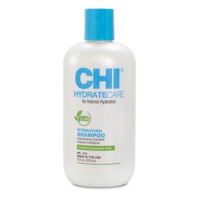 CHI HydrateCare Hydrating Shampoo, Balances Hair Moisture and Protects Against Damage and Hair Breakage, Sulfate, Paraben, Cruelty-Free, 12 Oz