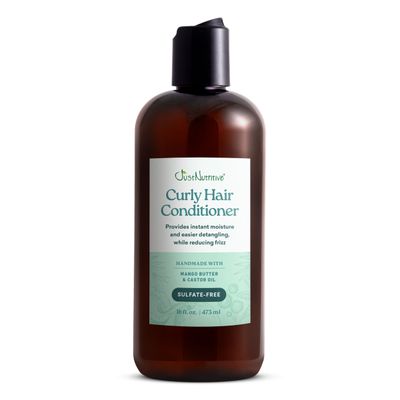 Just Nutritive Conditioner for Curly Hair - Moisturizing, Frizz Control, Detangling, Curl Enhancing, Anti-Shrinkage, Hydrating Conditioner for Curly, Wavy, Textured Hair with Coconut Oil - 16 Fl Oz