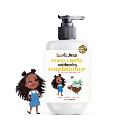 Boogie and Bean Kids Conditioner Detangler, Conditioner for Curly Hair, Baby, Toddler Black Girl Hair Products for Kids