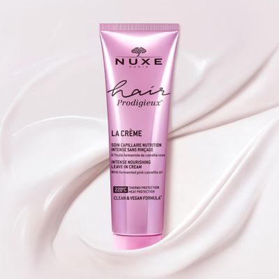 Nuxe Hair Prodigieux Intense Nourishing Leave-in Cream. Repairs Protects Hair From Heat, For Soft, Shiny and Healthy Looking Hair. With Argan and Jojoba Oil, 3.4 Fl Oz