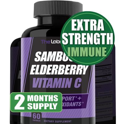 THELABSMENCO Sambucus Elderberry Immune Support SupplementDaily Immune Boosters for Adults, Season Change wElderberry Vitamin C Zinc Support Respiratory Health Increase Antioxidant, 2-Mons