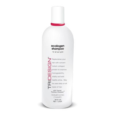 TRI Design Ecollogen Shampoo - Moisturizing Hydrating Shampoo for Natural Hair - Gentle, Thickening Volumizing - 33.8 oz