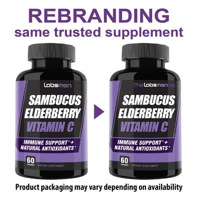 THELABSMENCO Sambucus Elderberry Immune Support SupplementDaily Immune Boosters for Adults, Season Change wElderberry Vitamin C Zinc Support Respiratory Health Increase Antioxidant, 2-Mons
