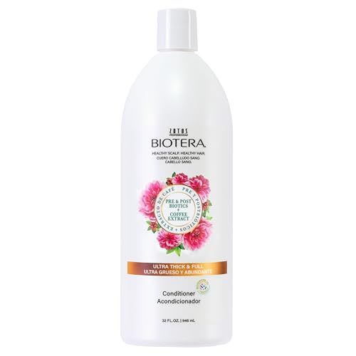 Biotera Ultra Thick Full Volumizing Conditioner Fine or Limp Hair Microbiome Friendly Vegan Animal Test Free Paraben Free Color-Safe 32 Fl Oz