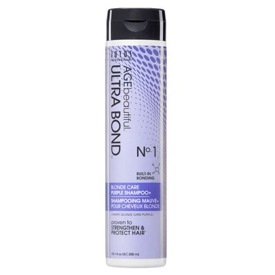 AGE beautiful Blonde Care Purple Toning Shampoo with Ultra Bond Building Neutralizes Brassy, Yellow Tones Strengthens Protects For Color-Treated Hair 10.1 Fl Oz