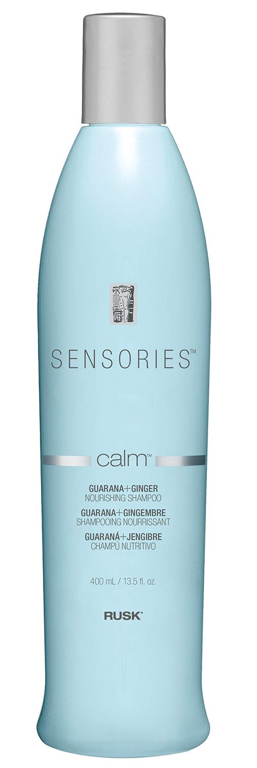 RUSK Sensories Calm Guarana and Ginger Shampoo, 13.5 oz - Nourishing Formula for Shine and Moisture, 1 Ct