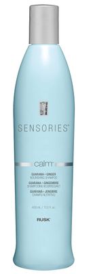 RUSK Sensories Calm Guarana and Ginger Shampoo, 13.5 oz - Nourishing Formula for Shine and Moisture, 1 Ct