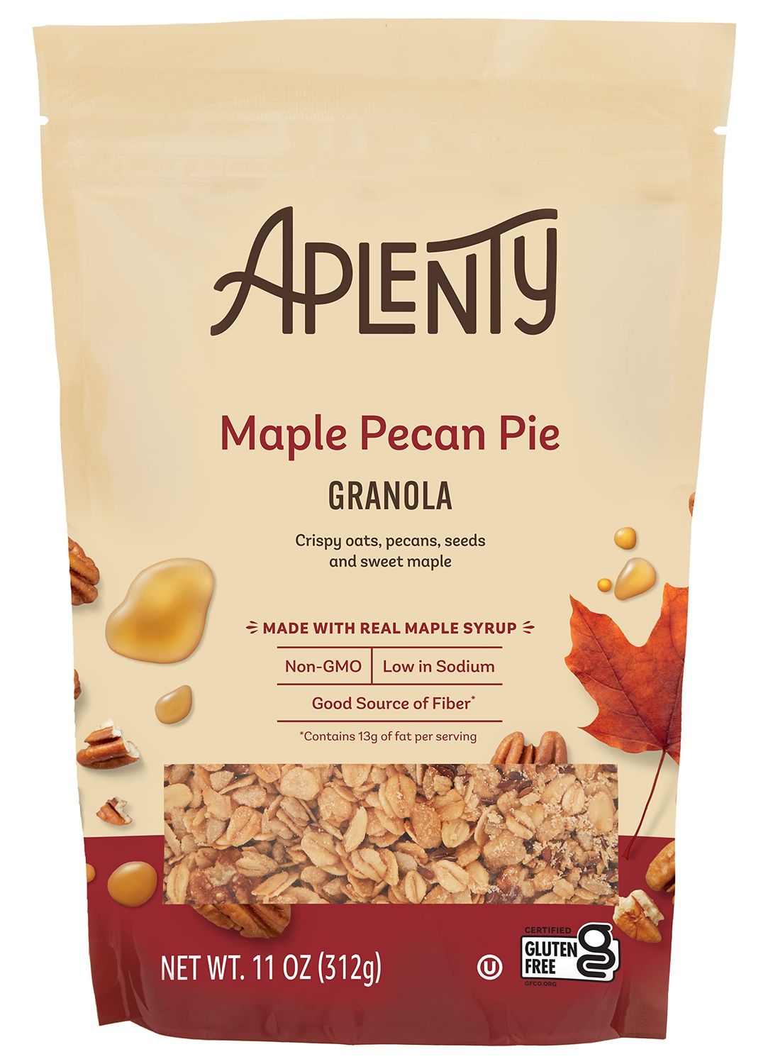 Amazon Brand, Aplenty Maple Pecan Pie Granola, 11 Oz