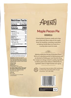 Amazon Brand, Aplenty Maple Pecan Pie Granola, 11 Oz