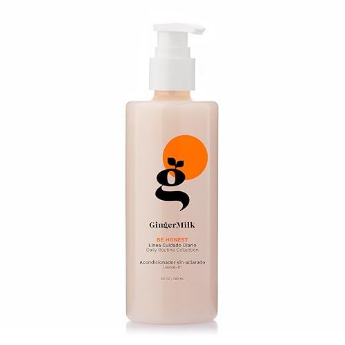 Ginger milk leave-in conditioner for oily hair. Enhances shine, manageability and controls frizz. Paraben, alcohol and sulfate free. BE HONEST (8 fl oz.)