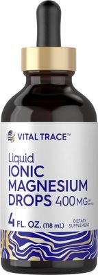 Carlyle Liquid Ionic Magnesium 400 mg 4 oz Vegetarian, Non-GMO Gluten Free Supplement Vital Trace