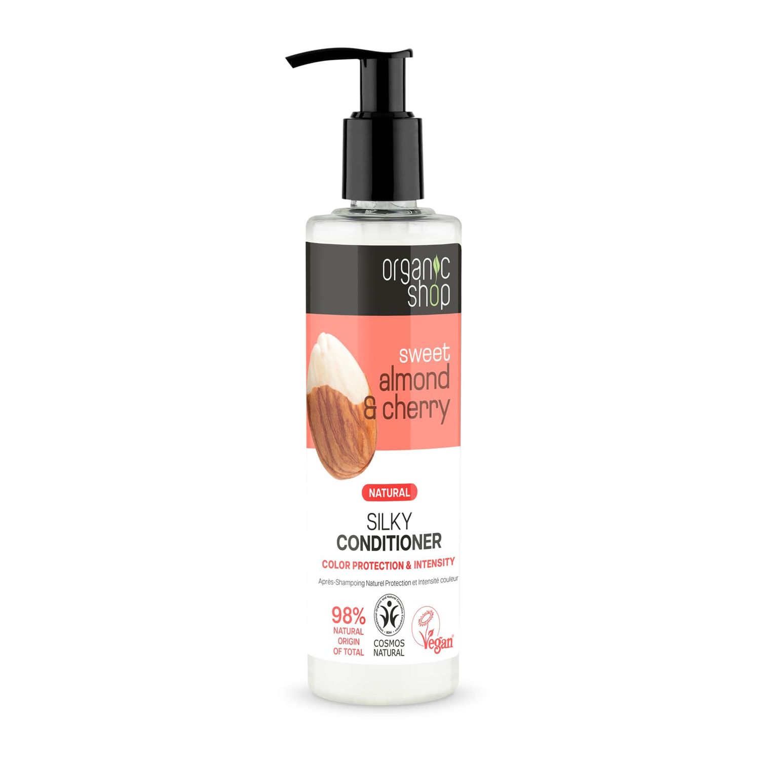 Organic Shop Almond Cherry Deep Conditioner, Hydrate Moisturizing Restorer, Softens and Deeply Hydrates Dry Hair, Paraben-Free, Sulfate-Free Surfactants. 100 Vegan - Organic