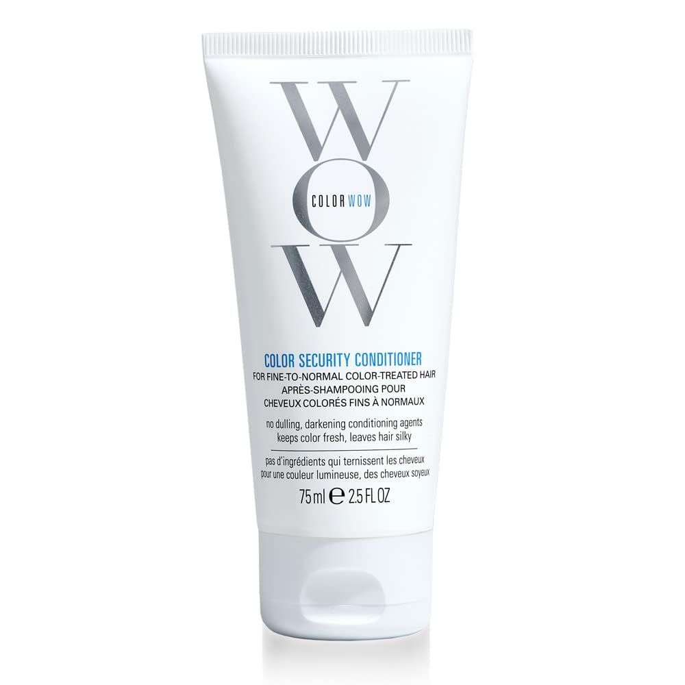 COLOR WOW Color Security Conditioner Fine-to-Normal, 2.5 fl oz - Weightless hydration for fine, thin, fragile hair, Detangles, nourishes adds shine with Argan Oil, Color safe, Heat protection