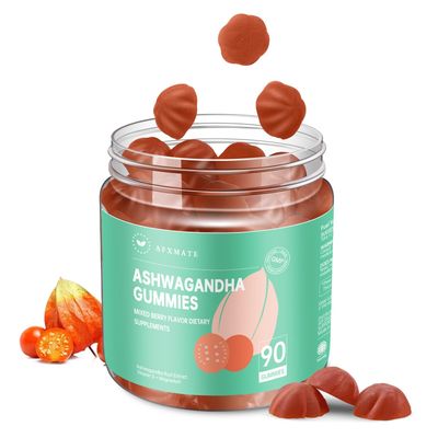 AFXMATE Ashwagandha Gummies for Women, Potassium Magnesium Glycinate Supplement for Adults, Sugar Free Vegan Ashwagandha Gummy (90 Gummies)